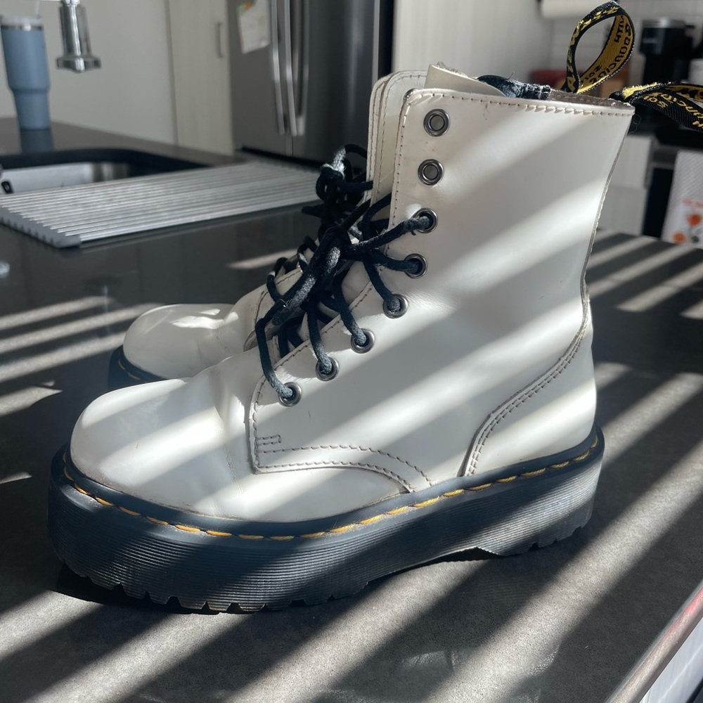 platform white dr martens